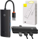 USB-хаб концентратор Baseus WKQX030001 Lite Series 4 порти USB-A - 4xUSB-A 3.0 0.25 м Black (WKQX030001) WKQX030001(2) фото 7