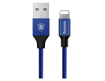 Кабель зарядний Baseus CALYW-13 Yiven USB to Lightning в тканинному обплетенні 1.2 м Navy Blue (CALYW-13) CALYW-13 фото