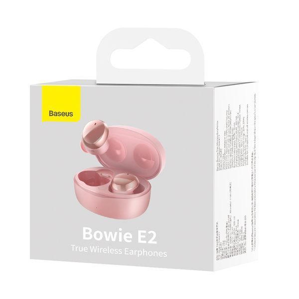 Бездротові навушники Bluetooth Baseus NGTW090004 Bowie E2 TWS Bluetooth 5.2 водонепроникні IP55 Pink (NGTW090004) NGTW090004 фото