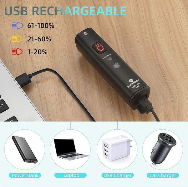 Велосипедная фара диодная ROCKBROS 1000 Lm Black (V9M-1000) V9M-1000 фото
