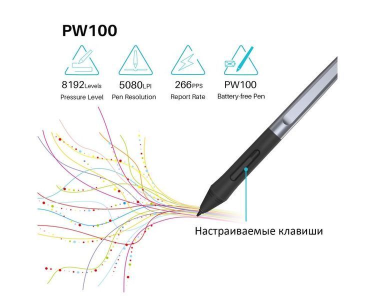 Графический планшет Huion HS64 для рисования ретуши Black (HS64) HS64 фото