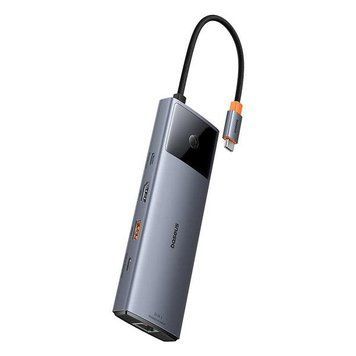 USB-хаб концентратор Baseus B00061800813-00 Metal Gleam II Series 10-in-1 Type-C Hub Docking Station Grey (B00061800813-00) B00061800813-00 фото