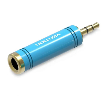 Перехідник Vention VAB-S04-L HiFi 3.5 mm штекер to 6.35 mm / 6.5 mm роз'єм аудіо адаптер Blue (VAB-S04-L) VAB-S04-L фото