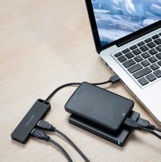 USB-хаб Vention USB 2.0 на 4 порта 0.15M Black (VAS-J43-B015) CHMBB фото