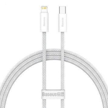 Кабель зарядный Baseus cable for iPhone USB Type C - Lightning Power Delivery 20W 2 м White (CALD000102) CALD020202 фото