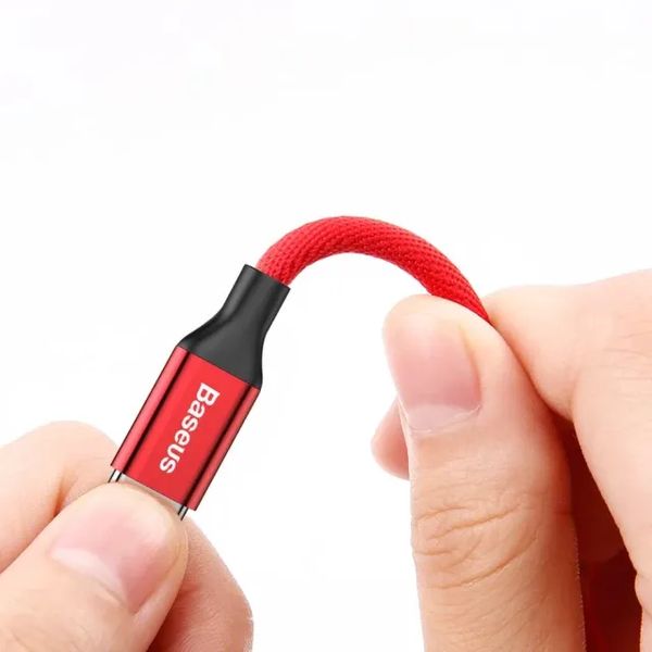 Кабель зарядний Baseus CALYW-A09 Yiven USB to Lightning в тканинному обплетенні 1.8 м Red (CALYW-A09) CALYW-A09 фото
