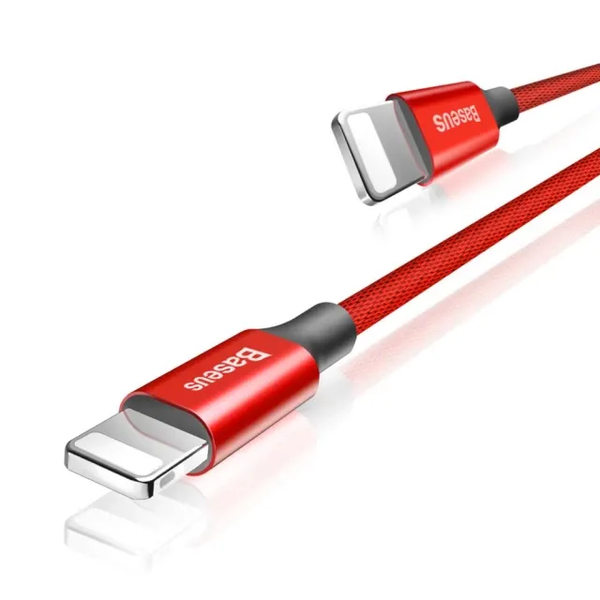 Кабель зарядний Baseus CALYW-A09 Yiven USB to Lightning в тканинному обплетенні 1.8 м Red (CALYW-A09) CALYW-A09 фото