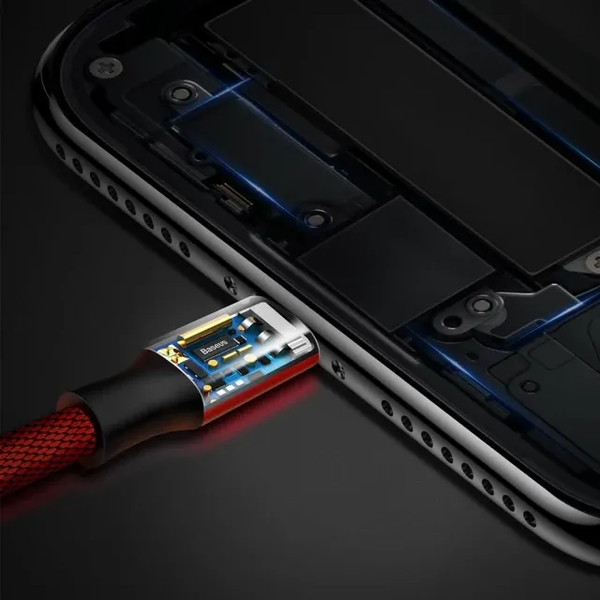 Кабель зарядний Baseus CALYW-A09 Yiven USB to Lightning в тканинному обплетенні 1.8 м Red (CALYW-A09) CALYW-A09 фото