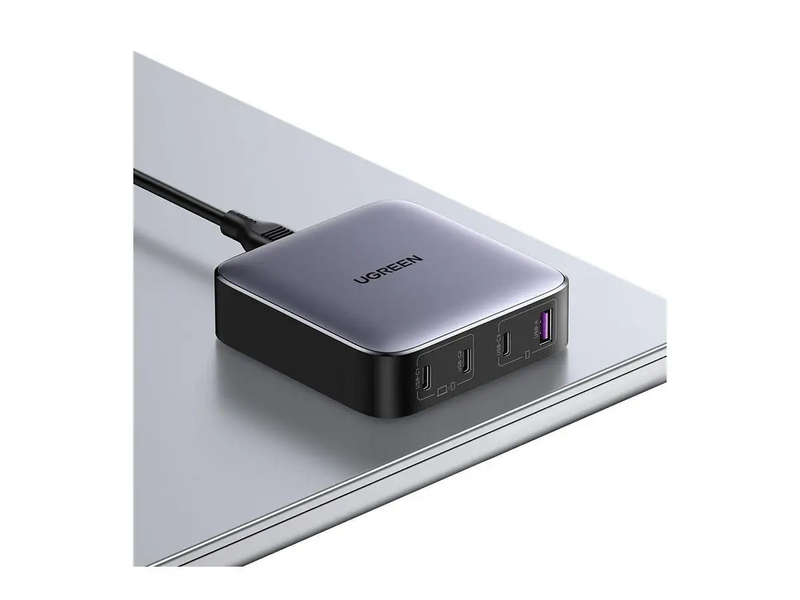 Зарядное устройство настольное UGREEN CD328 Nexode 100W GaN 1xUSB-A+3xUSB-C Power Delivery Grey (90928) 90928 фото