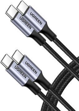 Кабель зарядний UGREEN US316 USB C to USB C 100W PD Type C Fast Charger Cord комплект 2 шт 1 м Grey (70427P) 70427P фото