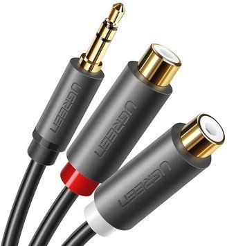 Аудіоперехідник UGREEN 3,5 мм TRS to 2 RCA, 25 см (10547) 10547 фото
