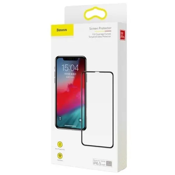 Захисне скло Baseus 0.3 мм із чорною рамкою для iPhone XS Max, 11 Pro Max 2 шт (SGAPIPH65S-KC01) SGAPIPH65S-KC01 фото