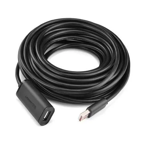 USB кабель-подовжувач Ugreen US121 USB 2.0 Male to USB Female 480 Мбіт/с 10 м Black (10321) 10321 фото