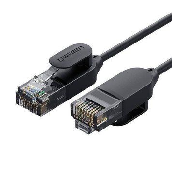 Патч-корд Ugreen NW122 сетевой кабель 10 Гбит/с Ethernet RJ45 Cat 6a круглый 1 м Black (70332) 70332 фото