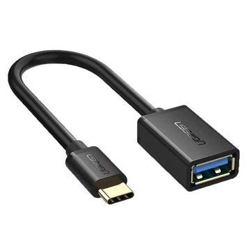 Кабель Ugreen Type-C to USB 3.0 OTG адаптер 15СМ Black (US203) 30701 фото