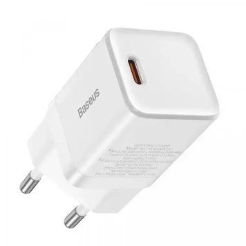 Зарядний пристрій Baseus CCGN010102 мережевий GaN3 Fast Charger Type-C 30W White CCGN010102 фото