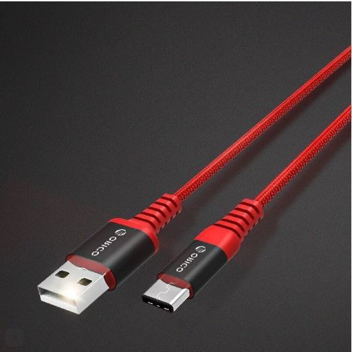 Кабель зарядный Orico Type-C 2.4А для зарядки и передачи данных 1M Red (HTK-10-RD) HTK-10-RD фото