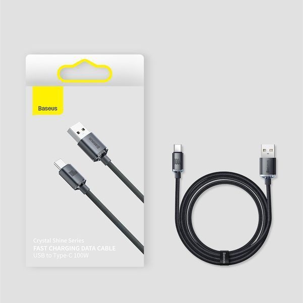 Кабель зарядний Baseus CAJY000505 USB Type A &mdash; USB Type C Crystal Shine Series 100 Вт 2 м Purple (CAJY000505) CAJY000505 фото