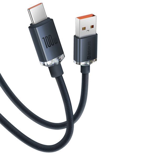 Кабель зарядний Baseus CAJY000505 USB Type A &mdash; USB Type C Crystal Shine Series 100 Вт 2 м Purple (CAJY000505) CAJY000505 фото
