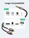 Кабель аудіо Ugreen AV116 3.5 mm to 2RCA стереорозгалужувач 8 м Black (20780) 20780 фото 2