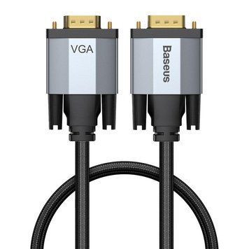 Кабель видео Baseus Enjoyment Series VGA Male To VGA Male Bidirectional 1 м Dark gray (CAKSX-T0G) CAKSX-T0G фото
