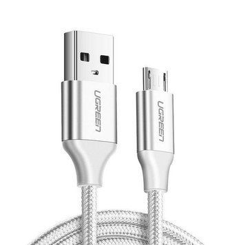 Кабель зарядный Ugreen Micro USB 2.0 5V2.4A 1M Silver (US290) 60151 фото