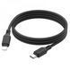Кабель для заряджання та синхронізації HOCO PD QC3.0 Type-C Lightning 20W 3A 1m у силіконовому обплетенні Black (X90) [6931474788382] 6931474788382 фото 4