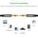 Кабель аудіо Ugreen AV119 3.5 mm AUX круглий 3 м Black (10736) 10736 фото 5