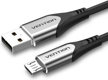 Кабель зарядный Micro USB Vention COAHD USB Cable to microUSB Fast Charging 0.5 м Black (COAHD) COAHD фото