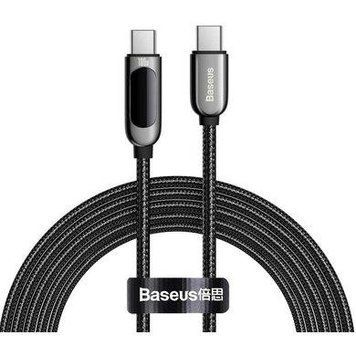 Кабель зарядный Baseus USB-C to USB-C Display 100W 2m Black (CATSK-C01) CATSK-C01 фото