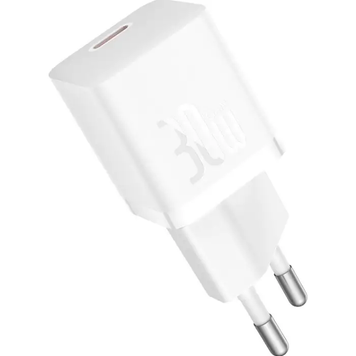 Сетевое зарядное устройство BASEUS  CCGN070502GaN5 Fast Charger Mini 1C 30W White (CCGN070502) CCGN070502 фото