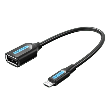 Кабель переходник Vention CCUBB USB 2.0 Micro-B Male to A Female OTG Cable 0.15 м Black (CCUBB) CCUBB фото