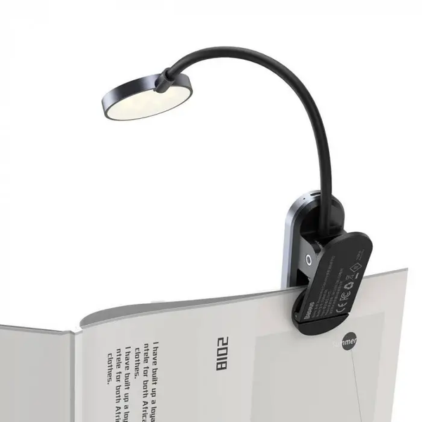 Настільна лампа на акумуляторі Baseus DGRAD-0G Comfort Reading Mini Clip Lamp Dark Gray (DGRAD-0G) DGRAD-0G фото