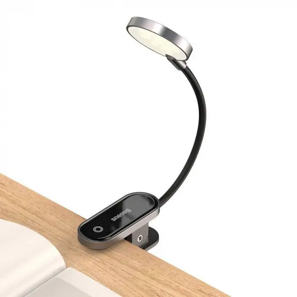 Настільна лампа на акумуляторі Baseus DGRAD-0G Comfort Reading Mini Clip Lamp Dark Gray (DGRAD-0G) DGRAD-0G фото