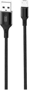 Кабель зарядный XO NB143 USB - microUSB Braided Data Cable Micro 1 м Black (6920680870660) 6920680870660 фото