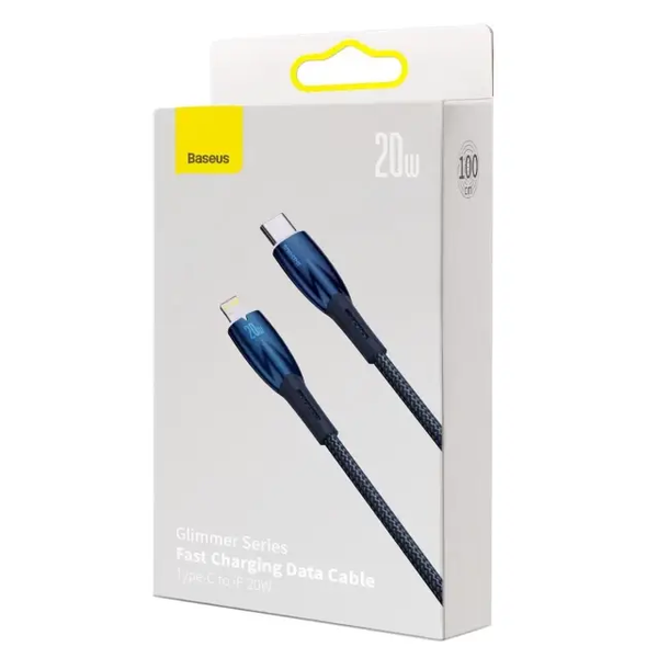 Кабель зарядный Baseus CADH000003 Type-C Lightning Glimmer Series Fast Charge 1 м Blue (CADH000003) CADH000003 фото