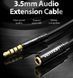 Кабель аудіо Vention 3.5 mm подовжувач 3М Black (VAB-B06-B300-M) VAB-B06-B300-M фото 2