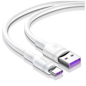 Кабель Baseus Double-ring USB to USB Type-C для быстрой зарядки с чипом безопасности 0.5 м White (CATSH-D02) CATSH-D02 фото