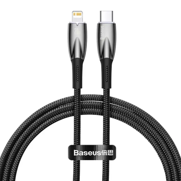 Кабель зарядный Baseus CADH000101 Type-C Lightning Glimmer Series Fast Charge 2 м Black (CADH000101) CADH000101 фото