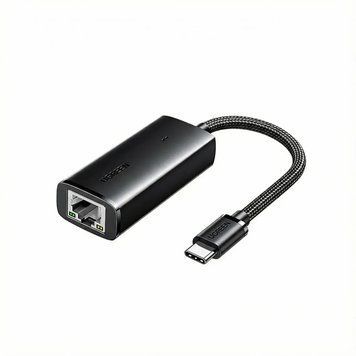Мережевий адаптер Ugreen CM650 USB Type C to RJ45 Gigabit Ethernet Adapter 1000Mbps Black (15637) 15637 фото