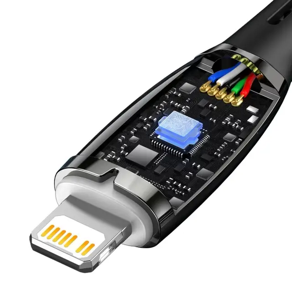 Кабель зарядный Baseus CADH000101 Type-C Lightning Glimmer Series Fast Charge 2 м Black (CADH000101) CADH000101 фото
