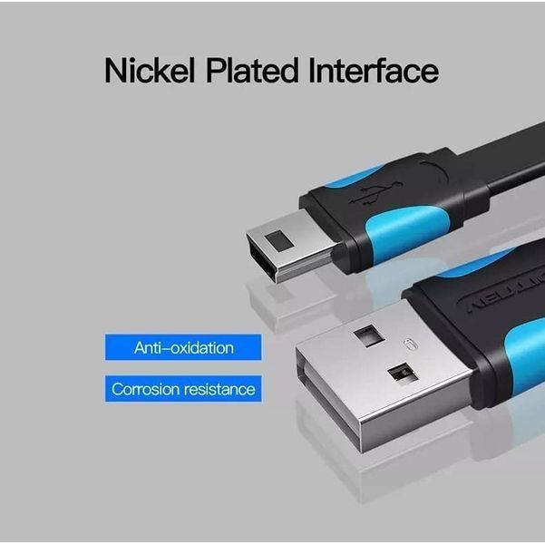 Кабель передачи данных Vention VAS-A14-B050 USB 2.0 to Mini USB 5 Pin 0.5 м Black (VAS-A14-B050) VAS-A14-B050 фото