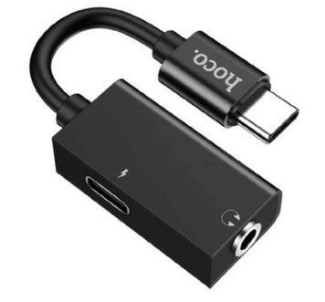 Переходник Hoco Type-C to 3.5mm+Type-C Female 1.5A Black (LS14) LS14 фото