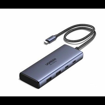 Многопортовый адаптер концентратор UGREEN CM498 USB C 7 в 1 HDMI, USB-A, USB-C Grey (45379) 45379 фото