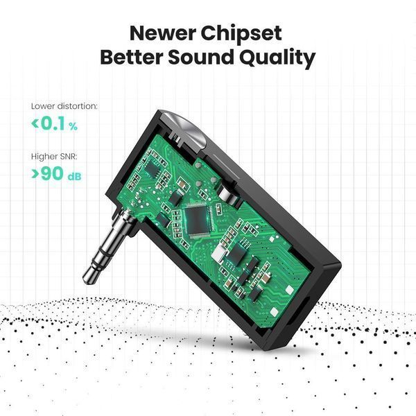 Bluetooth-адаптер Ugreen Bluetooth 5.0 приймач адаптер 3.5 мм з мікрофоном (30348) 30348 фото