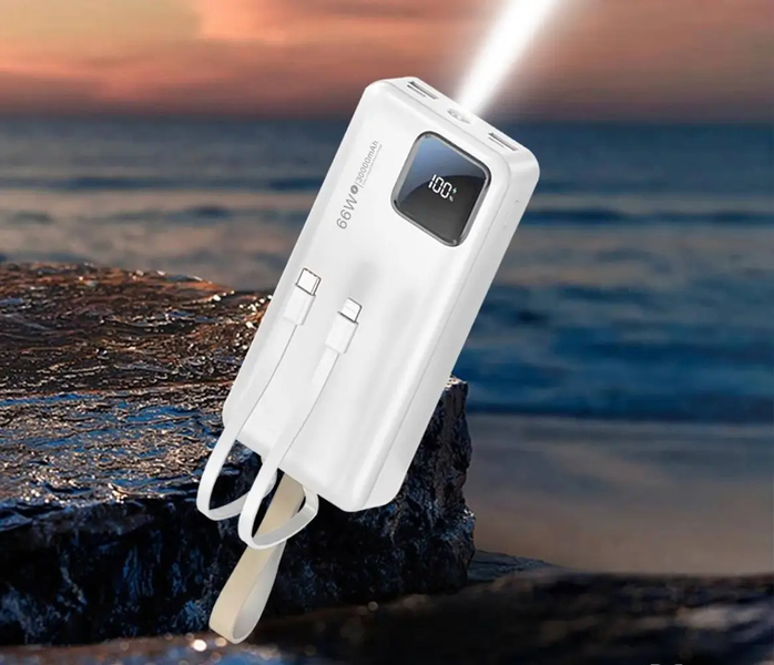 Портативный аккумулятор павербанк BIYA XS39 30000mAh 66W White (XS39) XS39 фото