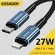 Кабель зарядный Essager EXCTL-CG03 Lightning-Type-C PD 27W Fast Charger 1 м Blue EXCTL-CG03 фото 2