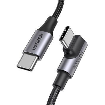 Кабель зарядный Ugreen USB Type-C угловой 5А 100W для быстрой зарядки 2 м Black (US334) 70645 фото