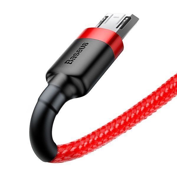 Кабель для зарядки Baseus CAMKLF-B09 Cafule Cable нейлоновый USB-micro USB QC3.0 2.4A 1M Red (CAMKLF-B09) CAMKLF-B09 фото