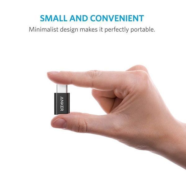Перехідник адаптер Anker USB-C Type-C (тато) - Micro USB (мама) конвертер type c micro usb B8174011 фото
